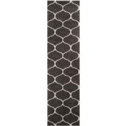 THE RUGS Soft Trellis Shaggy Rugs & Runners Dark Grey Living Room - Size: 120 cm x 170 cm - thumbnail 8