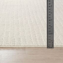Livabliss Freud-Modern Ivory Black Brown High Pile Living Dining Bedroom Rug - Size: 160 cm x 215 cm - thumbnail 7