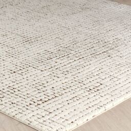 Livabliss Freud-Modern Ivory Black Brown High Pile Living Dining Bedroom Rug - Size: 160 cm x 215 cm - thumbnail 6