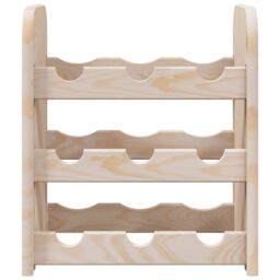 Berkfield Home Wine Rack 33x25x37 cm Solid Wood Pine in Brown - Size: 33 x 25 x 37 cm - thumbnail 5
