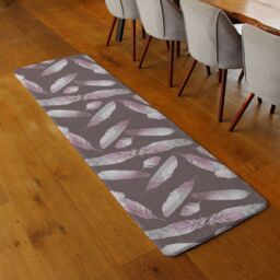 Benjamin Tate Design Imprints Bird Feathers Runner Rug in Natural - Size: 67 cm x 230 cm - thumbnail 2