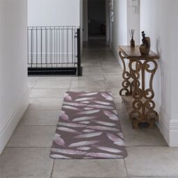 Benjamin Tate Design Imprints Bird Feathers Runner Rug in Natural - Size: 67 cm x 230 cm - thumbnail 3
