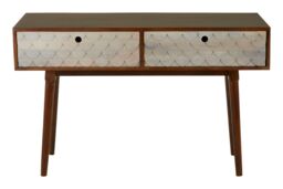 Orsina Sleek Mango Wood Console Table, Modern Design Table For Hallway, Distinctive Sofa Table For Livingroom in Brown - thumbnail 4