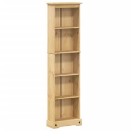 Berkfield Home Bookcase Corona 46x20x170 cm Solid Wood Pine in Brown - Size: 46 x 20 x 170 cm - thumbnail 2