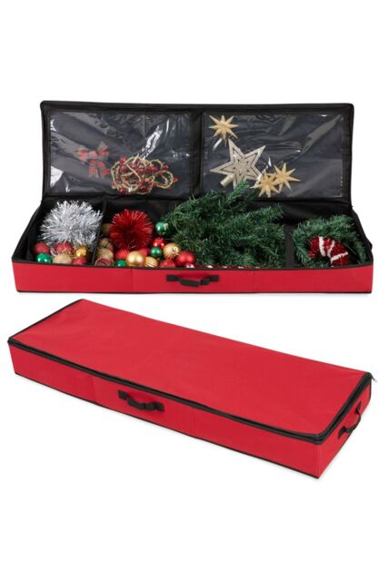 Deco Express Christmas Tree Storage Bag 100×35x10cm in Red - Size: 35x10 cm - image 1