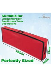 Deco Express Christmas Tree Storage Bag 100×35x10cm in Red - Size: 35x10 cm - thumbnail 6