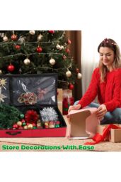Deco Express Christmas Tree Storage Bag 100×35x10cm in Red - Size: 35x10 cm - thumbnail 2
