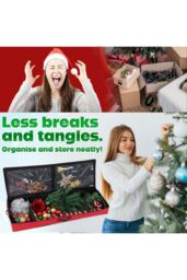 Deco Express Christmas Tree Storage Bag 100×35x10cm in Red - Size: 35x10 cm - thumbnail 4