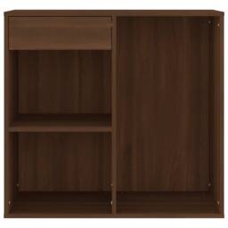 Berkfield Home Cosmetic Cabinet Brown Oak 80x40x75 cm Engineered Wood - Size: 80 x 40 x 75 cm - thumbnail 3