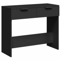Berkfield Home Console Table Black 90x36x75 cm Engineered Wood - Size: 90 x 36 x 75 cm