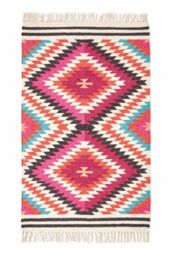 Homescapes Manila Handwoven Diamond Patterned Kilim Wool Rug - Size: 160 cm x 230 cm - thumbnail 2