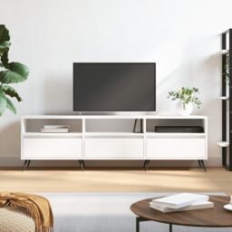 Berkfield Home TV Cabinet White 150x30x44.5 cm Engineered Wood