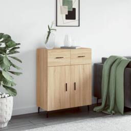 Berkfield Home Sideboard Sonoma Oak 69.5x34x90 cm Engineered Wood in Brown - thumbnail 2