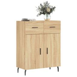 Berkfield Home Sideboard Sonoma Oak 69.5x34x90 cm Engineered Wood in Brown - thumbnail 3