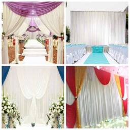 SPETLEK 10ft x 10ft Large White Backdrop Curtains Silk - Size: 1 - thumbnail 5