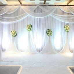 SPETLEK 10ft x 10ft Large White Backdrop Curtains Silk - Size: 1 - thumbnail 4