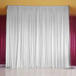 SPETLEK 10ft x 10ft Large White Backdrop Curtains Silk - Size: 1 - thumbnail 2