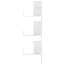 Berkfield Home Wall Corner Shelf White 45x45x147 cm Engineered Wood - Size: 45 x 45 x 147 cm - thumbnail 4
