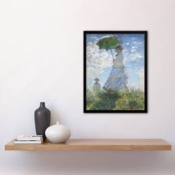 Artery8 Madame Monet & Her Son Claude Monet Vintage Framed Wall Art Print - Size: A4 - thumbnail 4