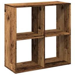 Berkfield Home Room Divider Bookcase Old Wood 69.5x29x69.5 cm Engineered Wood in Brown - thumbnail 3