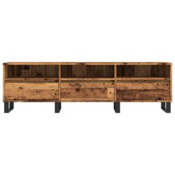 Berkfield Home TV Cabinet Old Wood 150x30x44.5 cm Engineered Wood in Brown - thumbnail 4