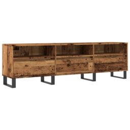 Berkfield Home TV Cabinet Old Wood 150x30x44.5 cm Engineered Wood in Brown - thumbnail 2
