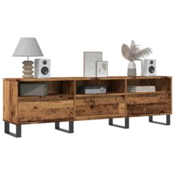 Berkfield Home TV Cabinet Old Wood 150x30x44.5 cm Engineered Wood in Brown - thumbnail 1