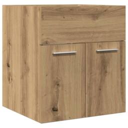Berkfield Home Bathroom Sink Cabinet Artisan Oak 41x38.5x46 cm Engineered Wood in Brown - thumbnail 2