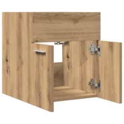 Berkfield Home Bathroom Sink Cabinet Artisan Oak 41x38.5x46 cm Engineered Wood in Brown - thumbnail 7