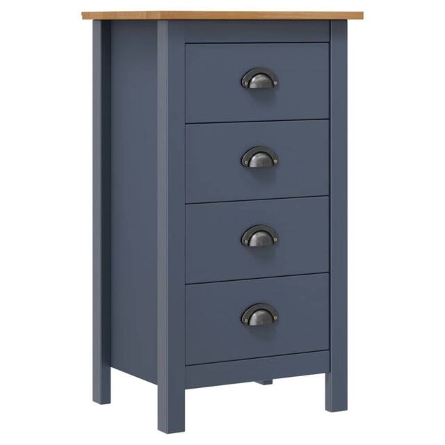 Berkfield Home Sideboard Hill Grey 46x35x80 cm Solid Pine Wood - Size: 46 x 35 x 80 cm - image 1
