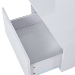 STILVORA Coffee Table with 2 Drawers & LED Acrylic Top White - thumbnail 9