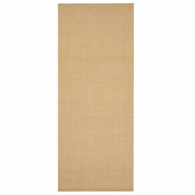 Berkfield Home Rug Natural Sisal 80x200 cm in Brown - Size: 100 cm diameter - image 1
