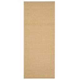Berkfield Home Rug Natural Sisal 80x200 cm in Brown - Size: 100 cm diameter - thumbnail 1