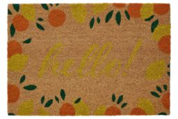 Orsina La Dolce Frutta Doormat in Brown - Size: 100 cm diameter