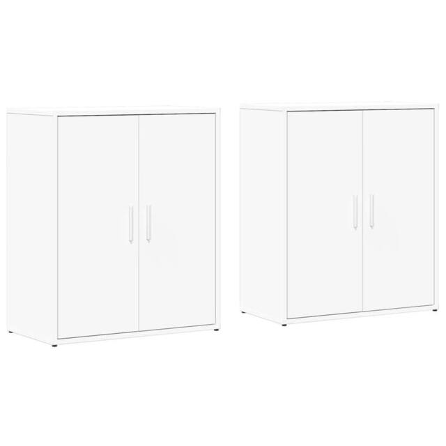 Berkfield Home Sideboards 2 pcs White 60x31x70 cm Engineered Wood - Size: 60 x 31 x 70 cm - image 1