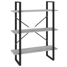 Berkfield Home 5-Tier Book Cabinet Grey Sonoma 80x30x175 cm Engineered Wood - Size: 80 x 30 x 175 cm - thumbnail 5