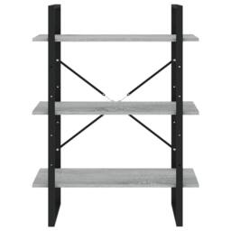 Berkfield Home 5-Tier Book Cabinet Grey Sonoma 80x30x175 cm Engineered Wood - Size: 80 x 30 x 175 cm - thumbnail 6