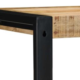 Berkfield Home Wall Shelf 35x35x100 cm Solid Rough Wood Mango in Brown - Size: 35 x 35 x 100 cm - thumbnail 7