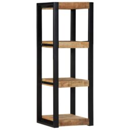 Berkfield Home Wall Shelf 35x35x100 cm Solid Rough Wood Mango in Brown - Size: 35 x 35 x 100 cm - thumbnail 1