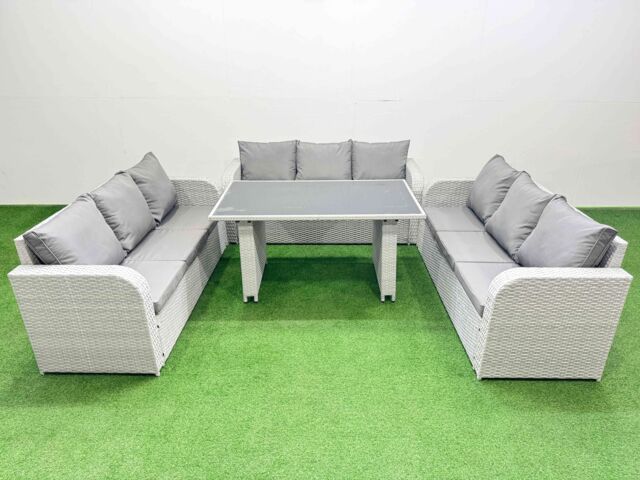 Fimous Patio Garden Furniture Sets with Light Grey - image 1