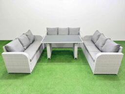 Fimous Patio Garden Furniture Sets with Light Grey - thumbnail 2