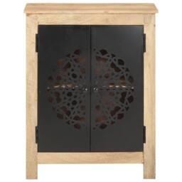Berkfield Home Sideboard 60x35x75 cm Solid Mango Wood in Brown - Size: 60 x 35 x 75 cm - thumbnail 3