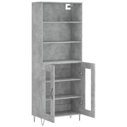 Berkfield Home Highboard Concrete Grey 69.5x34x180 cm Engineered Wood - thumbnail 4