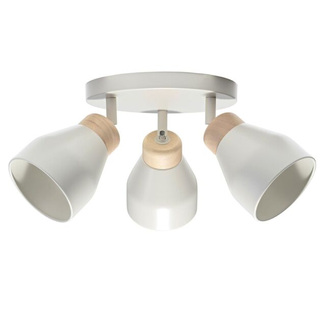 Happy Homewares Contemporary Scandinavian Designed Triple Spot Ceiling Light in Grey - image 1