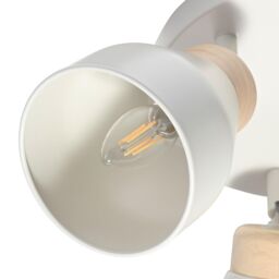 Happy Homewares Contemporary Scandinavian Designed Triple Spot Ceiling Light in Grey - thumbnail 3