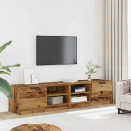 Berkfield Home TV Cabinets 2 pcs Old Wood 80x35x36.5 cm Engineered Wood in Brown - thumbnail 1
