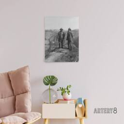 "Artery8 US President Teddy Roosevelt & John Muir Canvas Wall Art Print in Grey - Size: W18"" x H24""" - thumbnail 3