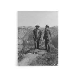 "Artery8 US President Teddy Roosevelt & John Muir Canvas Wall Art Print in Grey - Size: W18"" x H24""" - thumbnail 1