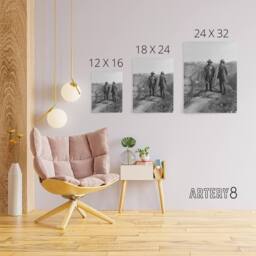 "Artery8 US President Teddy Roosevelt & John Muir Canvas Wall Art Print in Grey - Size: W18"" x H24""" - thumbnail 4