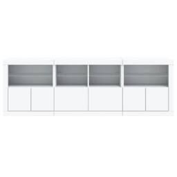 Berkfield Home Sideboard with LED Lights White 202x37x67 cm - Size: 202 x 37 x 67 cm - thumbnail 6